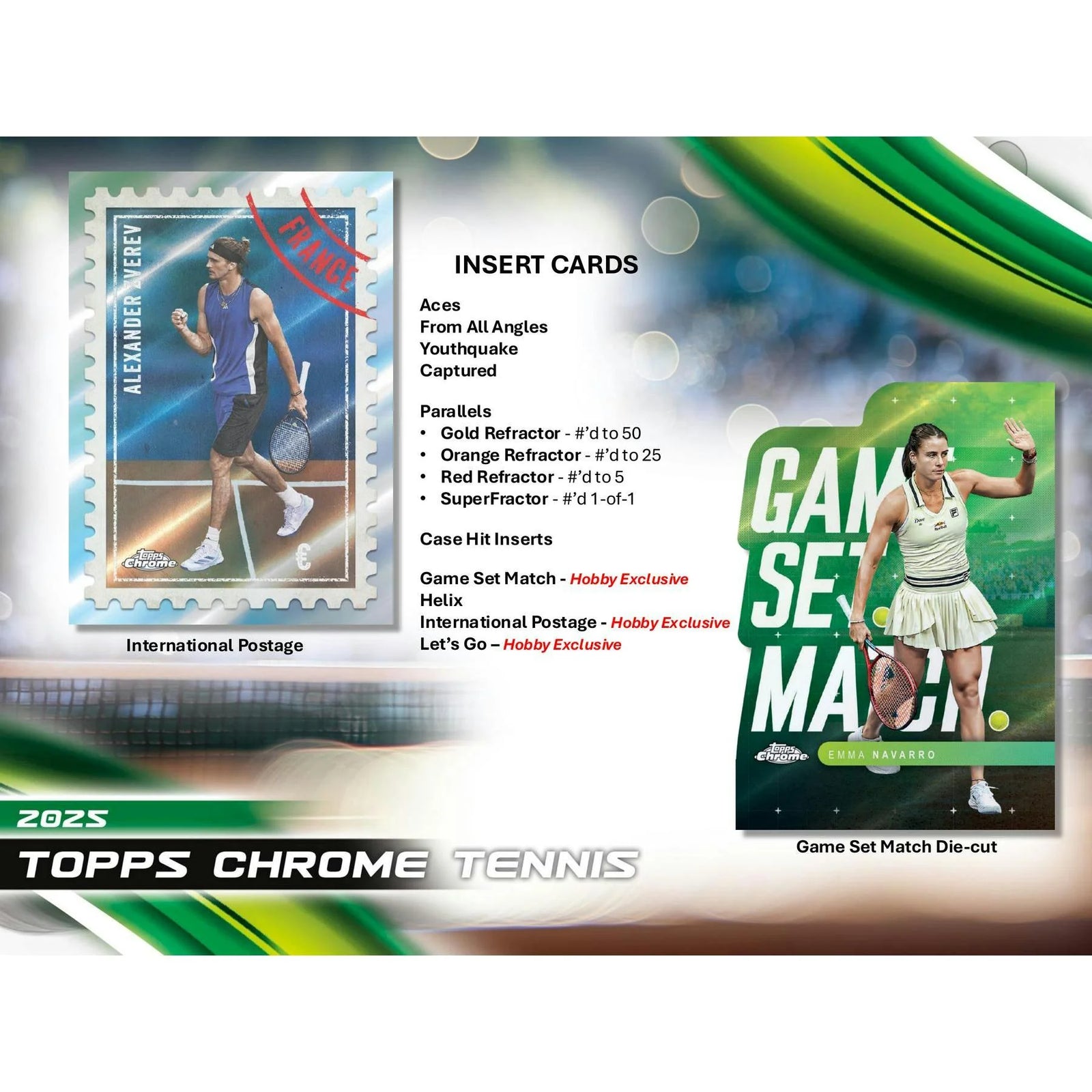 DRAFT - 2025 Topps Chrome Tennis Hobby 12-Box Case | SKU BVDB0JEHSC