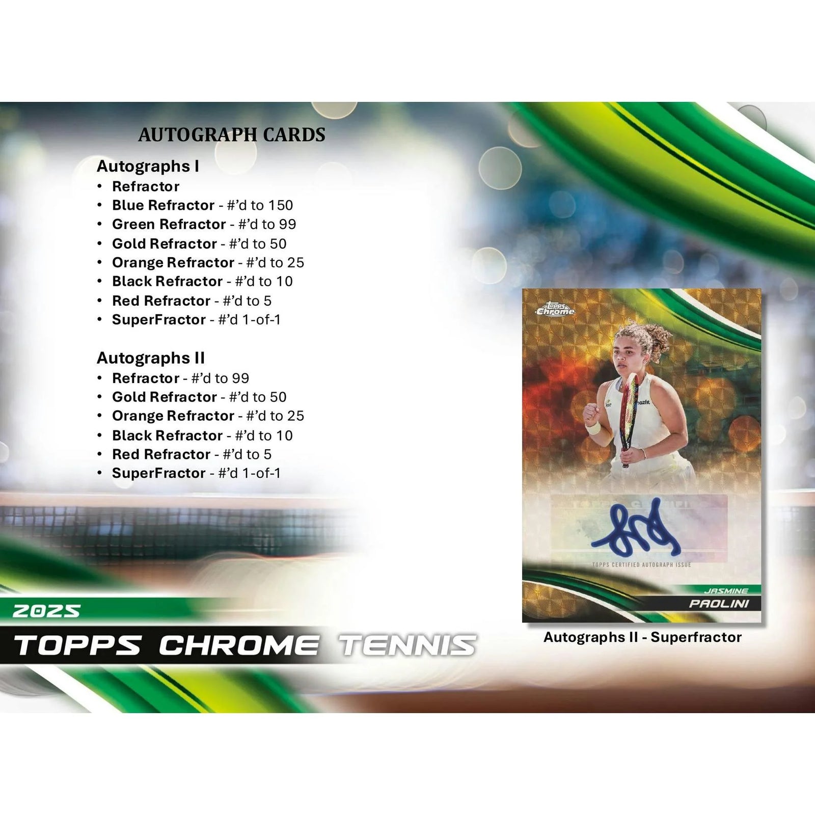 DRAFT - 2025 Topps Chrome Tennis Hobby 12-Box Case | SKU BVDB0JEHSC