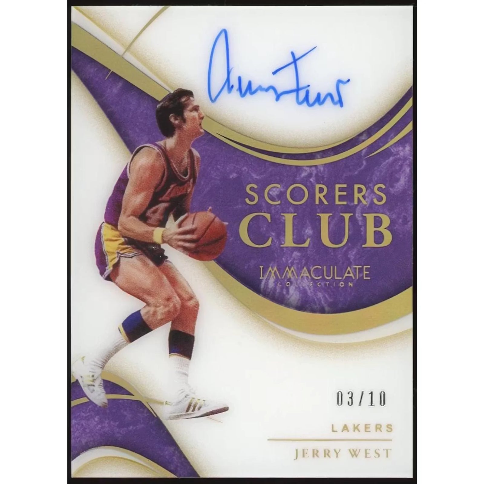 Jerry West Signed 2019-20 Immaculate Collection Card | Scorers Club Gold #/10