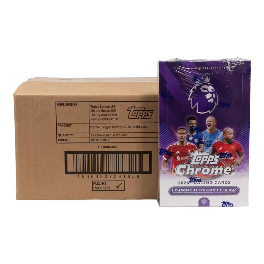 DRAFT - 2026 Topps Chrome Premier League EPL Soccer Hobby 12-Box Case