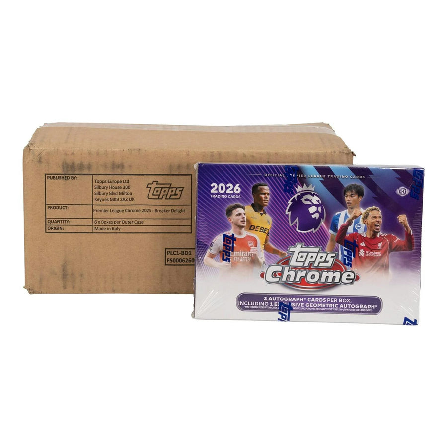 DRAFT - 2026 Topps Chrome Premier League EPL Soccer 6-Box Case | Hobby