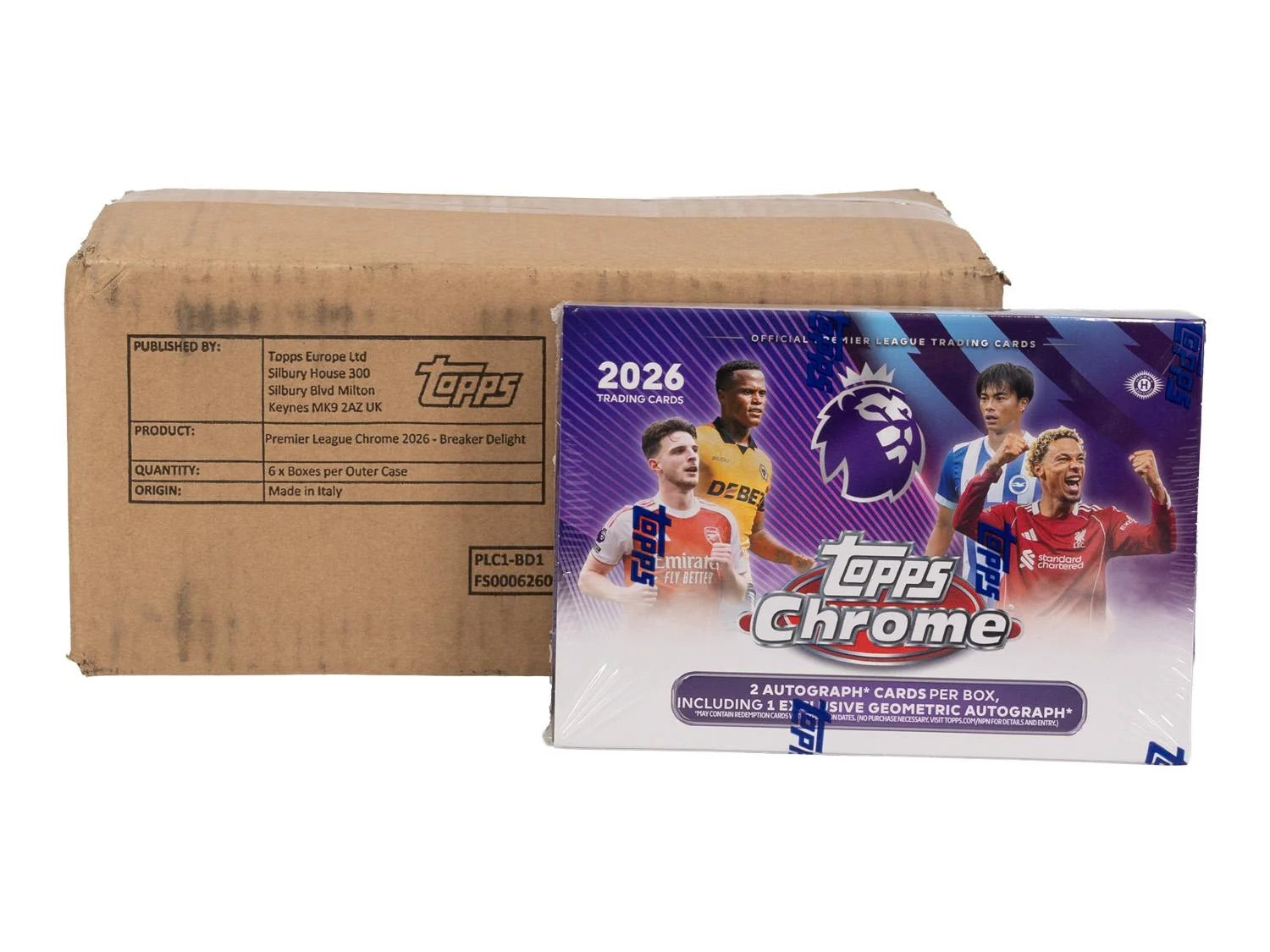 DRAFT - 2026 Topps Chrome Premier League EPL Soccer 6-Box Case | Hobby