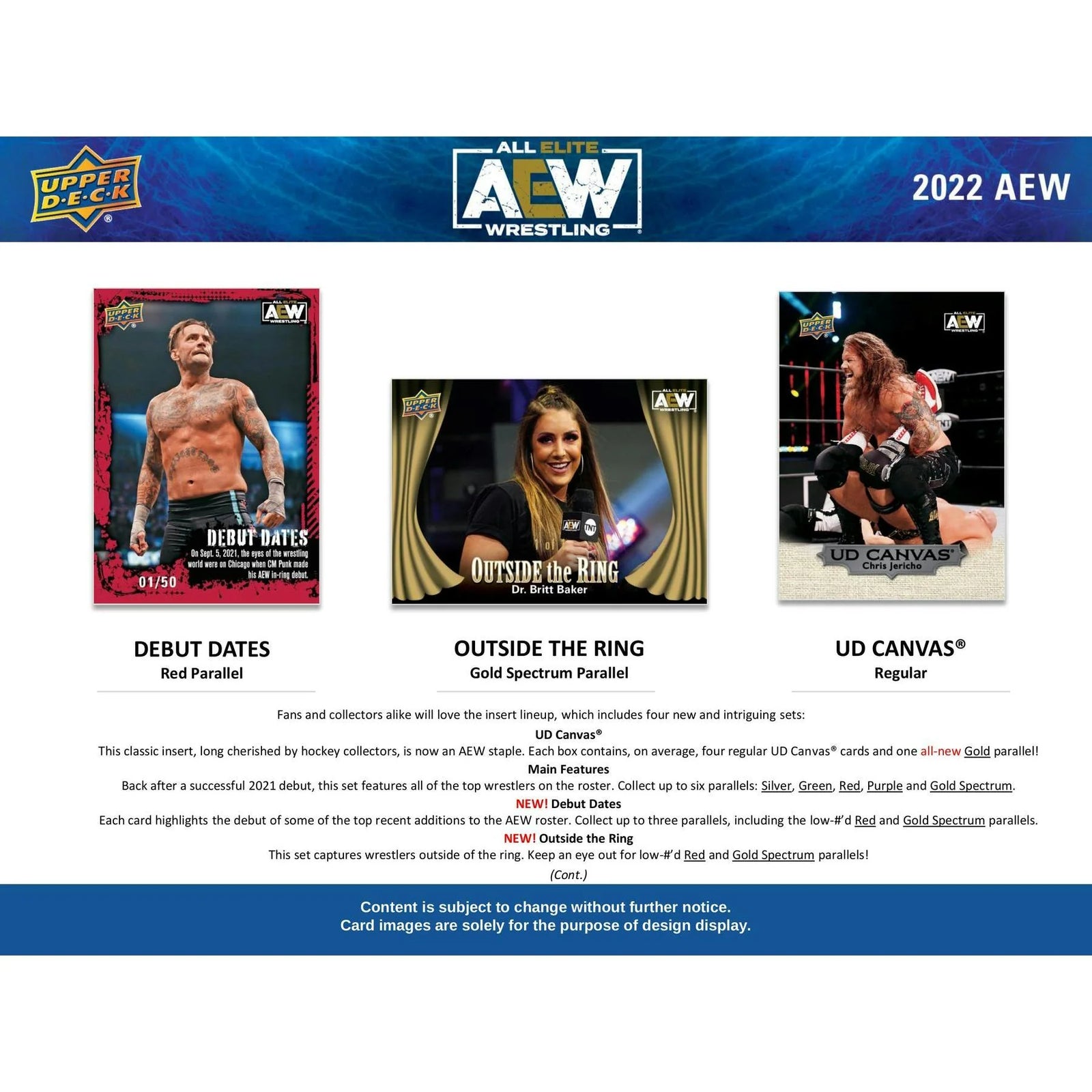 DRAFT - Just In 2022 Upper Deck All Elite Wrestling AEW Hobby Box