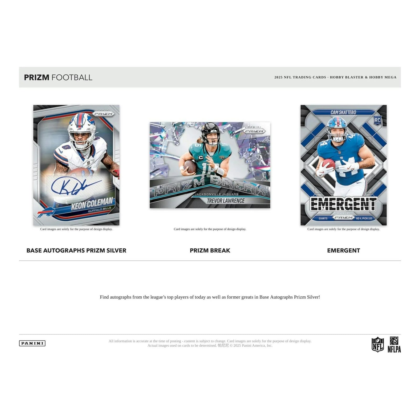 DRAFT - 2025 Panini Prizm Football Hobby Mega 20-Box Case