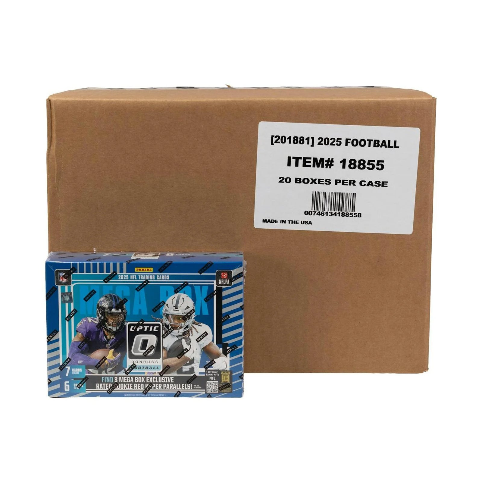DRAFT - New 2025 Panini Donruss Optic Football Mega Hobby 20-Box Case