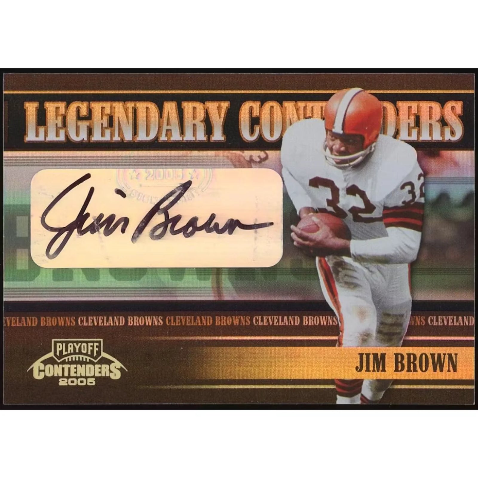 Jim Brown Signed 2005 Playoff Contenders Legendary Autographs Card | #LC10