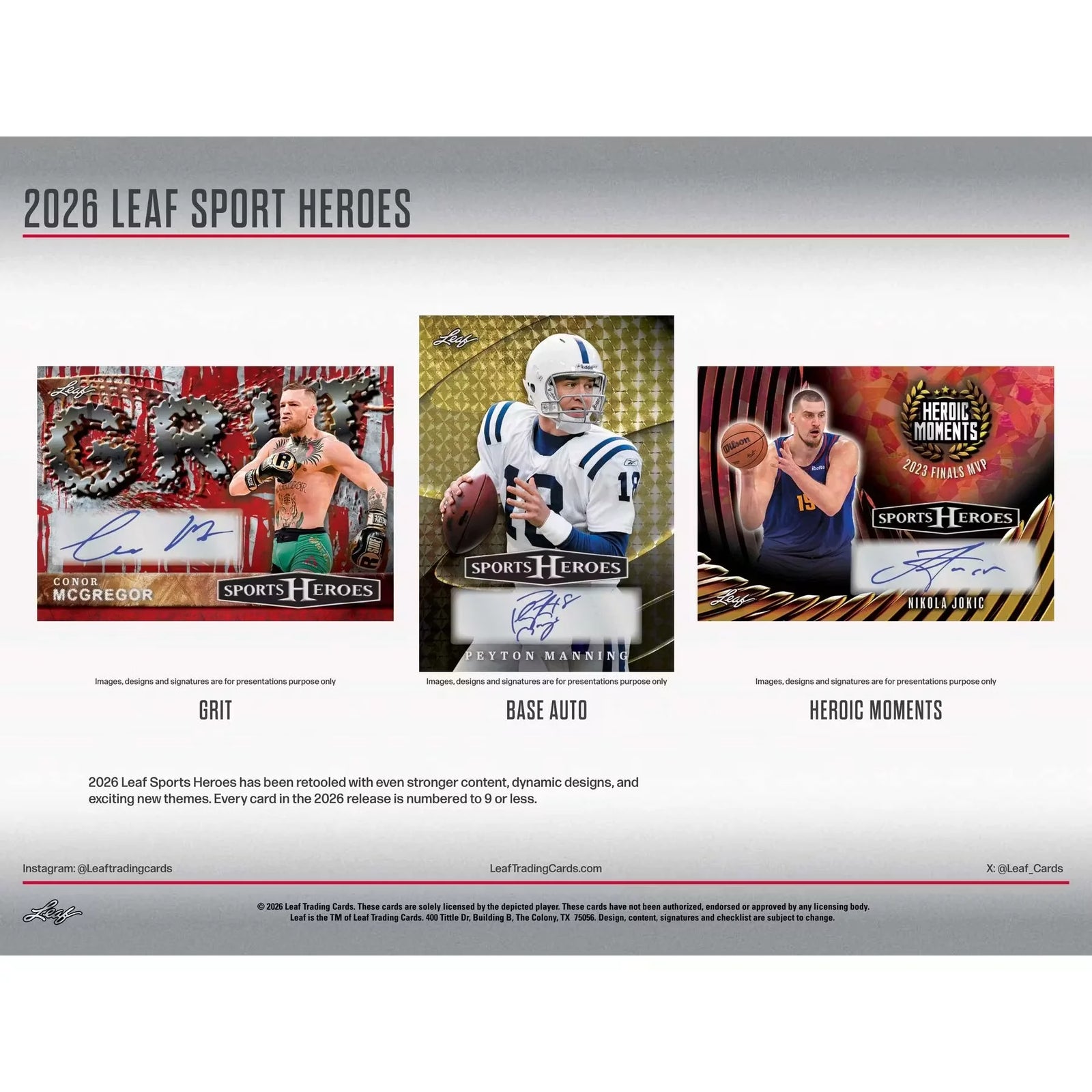 2026 Leaf Metal Sports Heroes Hobby Box