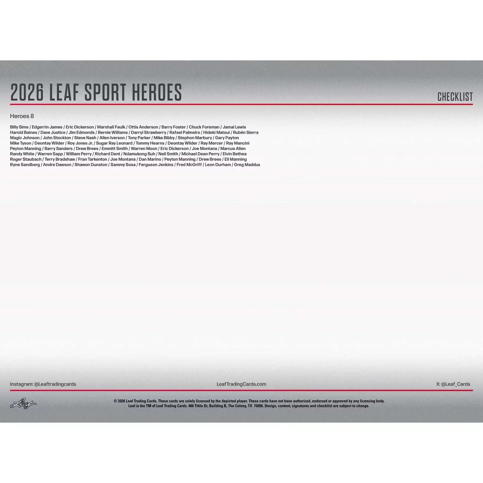 2026 Leaf Metal Sports Heroes Hobby 10-Box Case