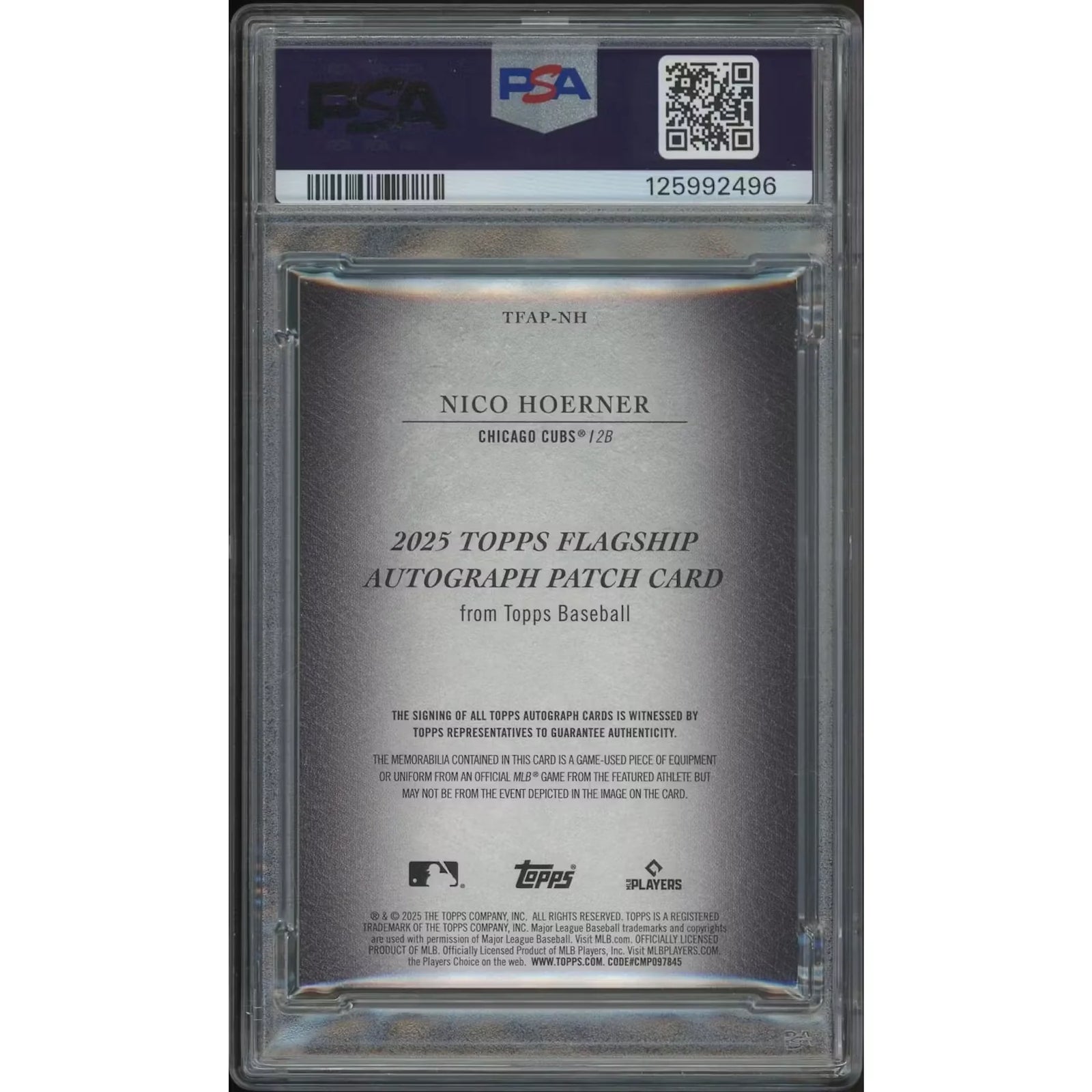 Nico Hoerner Signed Patch Autograph | 2025 Topps Flagship #30/30