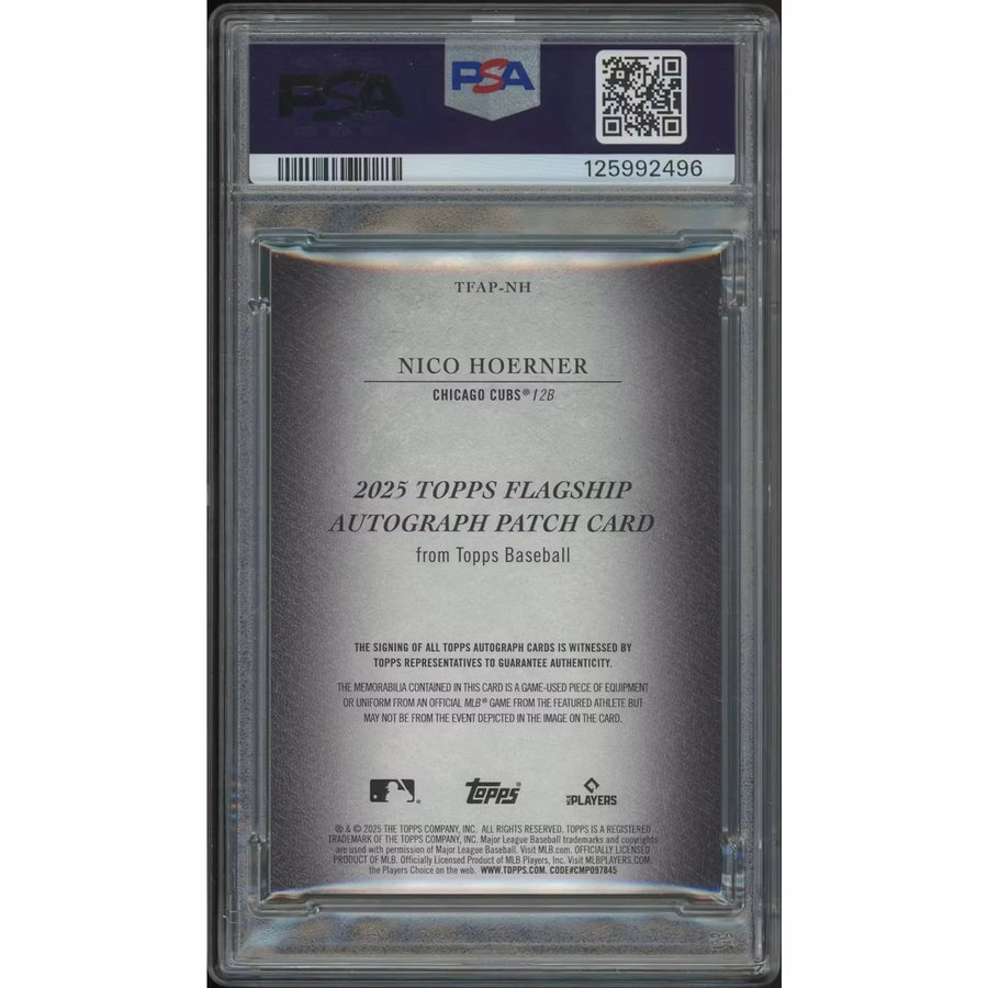 Nico Hoerner Signed Patch Autograph | 2025 Topps Flagship #30/30