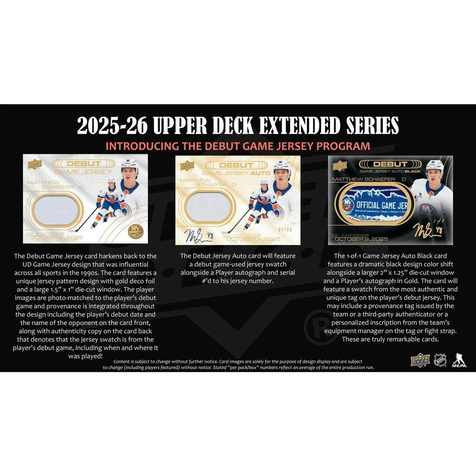 DRAFT - Presell 2025/26 Upper Deck Extended Series Hockey Hobby Box (Presell) Releases Jun. 3rd, 2026