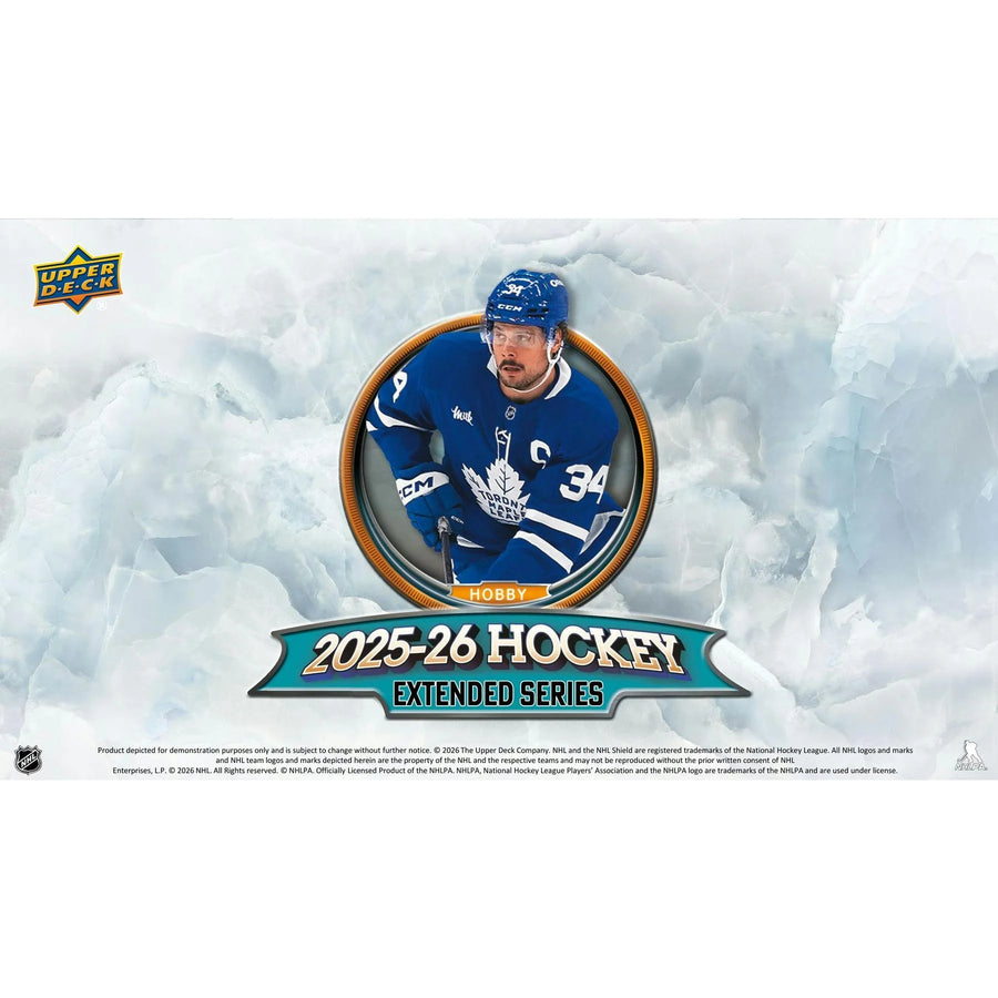 DRAFT - Presell 2025/26 Upper Deck Extended Series Hockey Hobby 12-Box Case (Presell) Releases Jun. 3rd, 2026