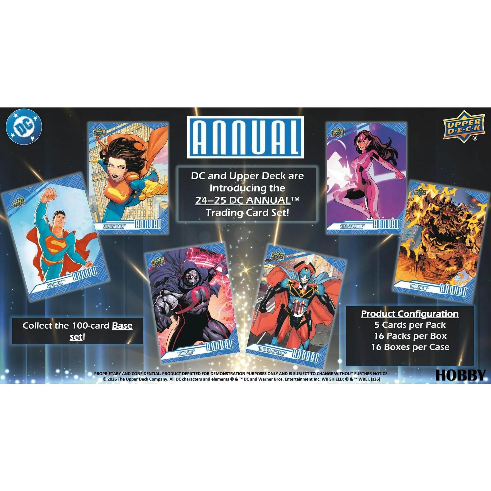 DRAFT - 2024/25 Upper Deck DC Annual Hobby 16-Box Case | Presell