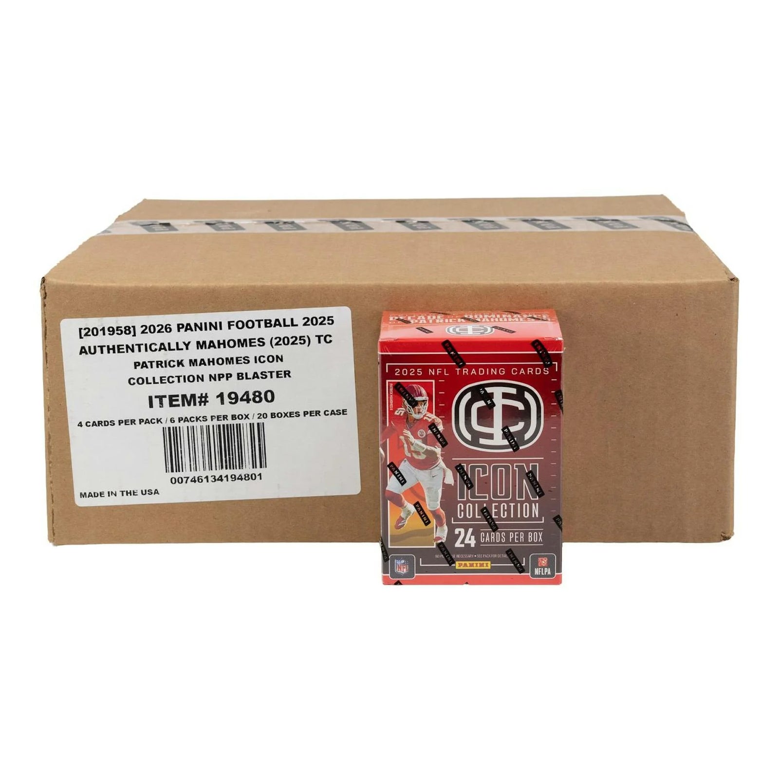 DRAFT - New 2025 Panini Mahomes Icon Collection Football Blaster 20-Box Case
