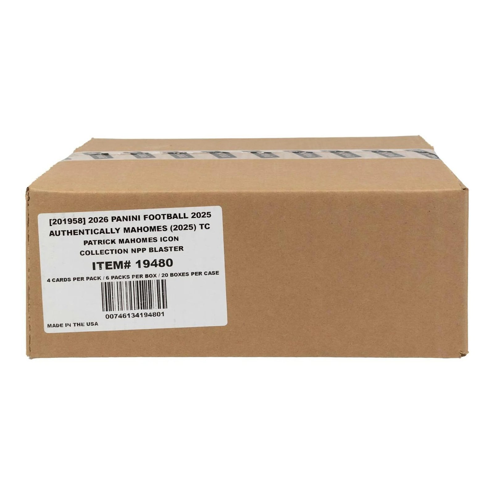 DRAFT - New 2025 Panini Mahomes Icon Collection Football Blaster 20-Box Case