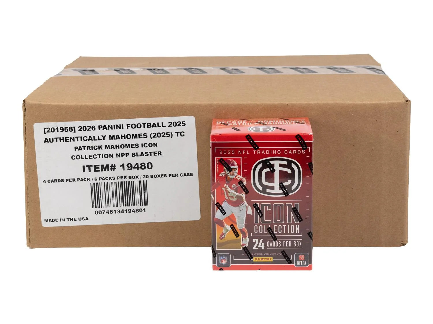 DRAFT - New 2025 Panini Mahomes Icon Collection Football Blaster 20-Box Case