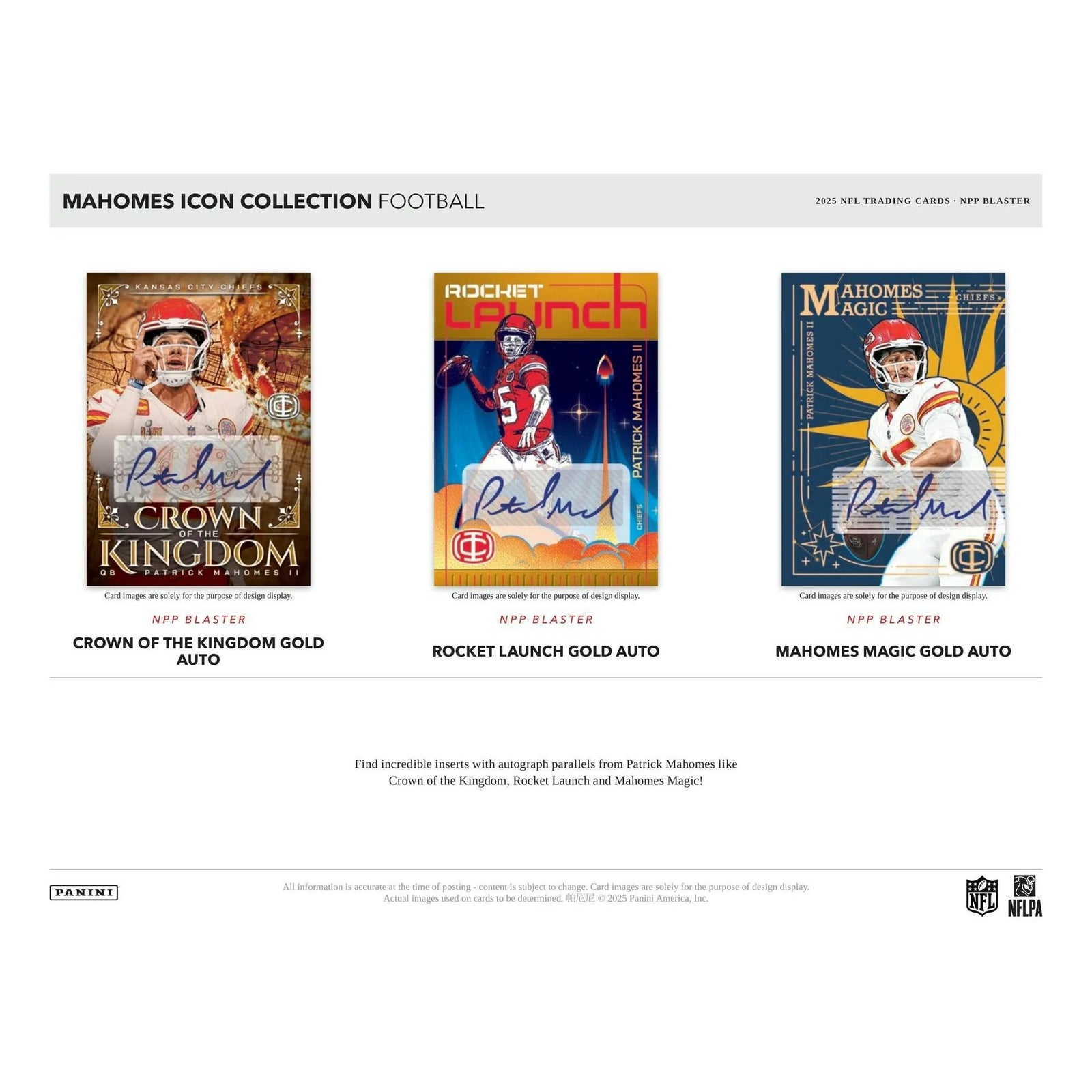 DRAFT - New 2025 Panini Mahomes Icon Collection Football Blaster 20-Box Case