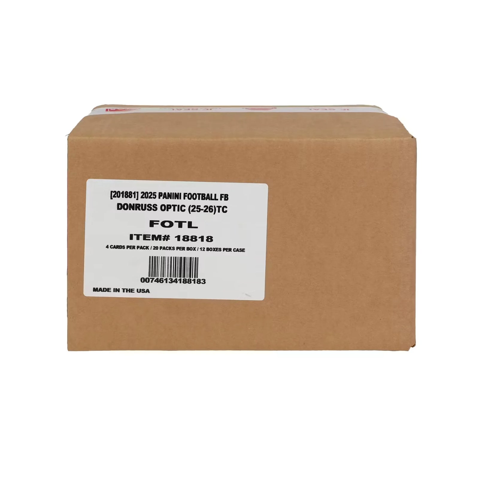 DRAFT - 2025 Panini Donruss Optic Football 1st Off The Line Hobby 12-Box Case