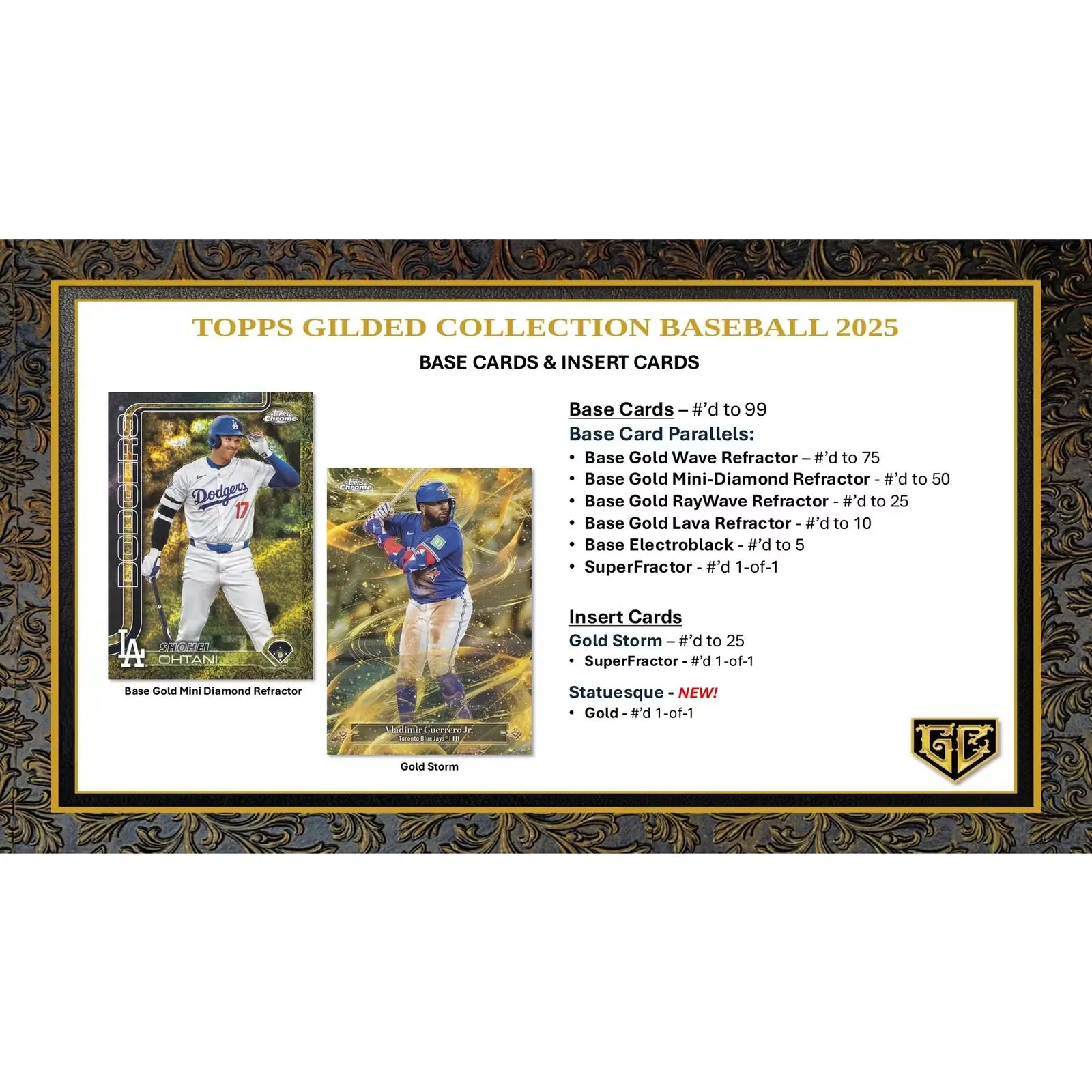 DRAFT - 2025 Topps Gilded Collection Baseball Hobby 4-Box Case