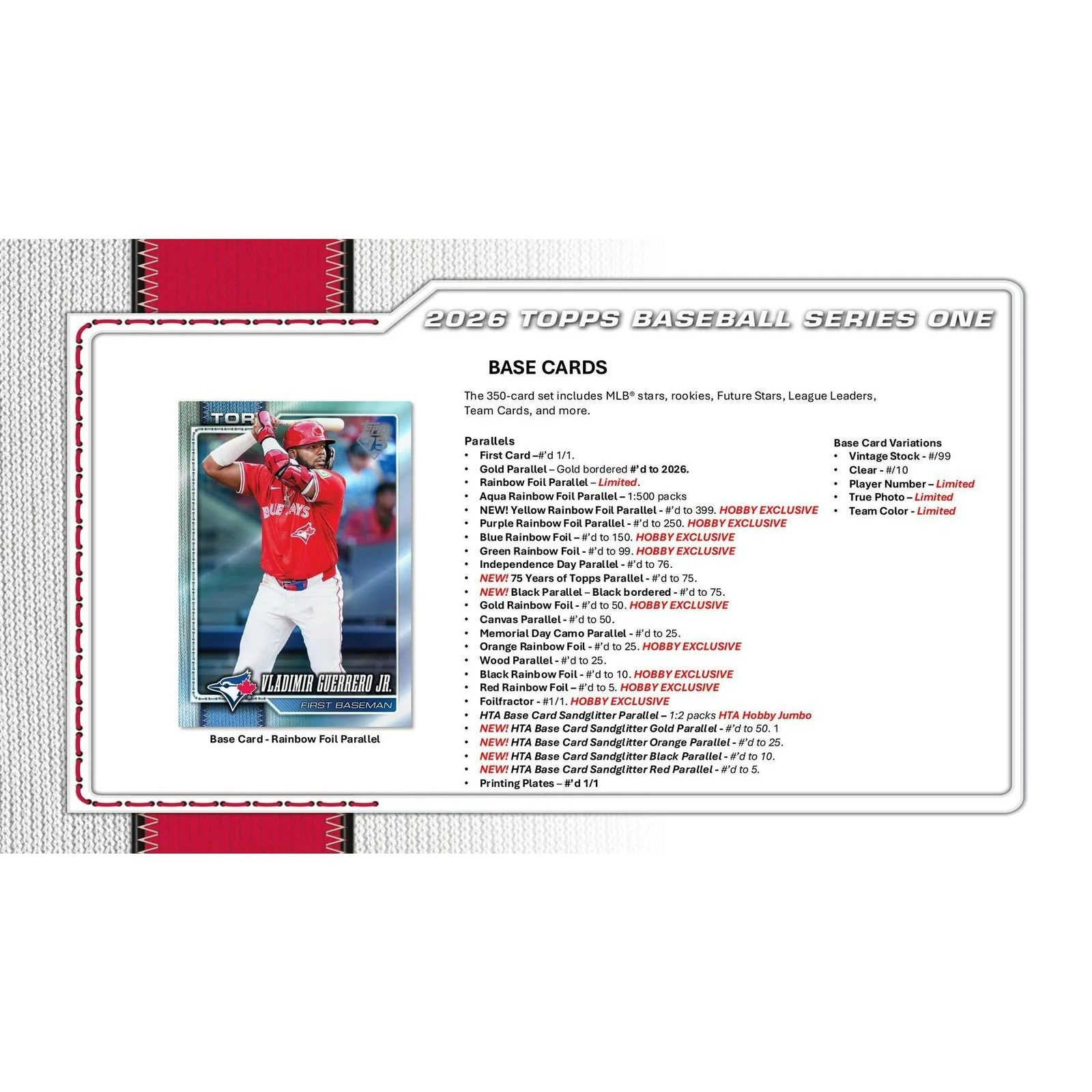 DRAFT - 2026 Topps Series 1 Baseball Hobby Box