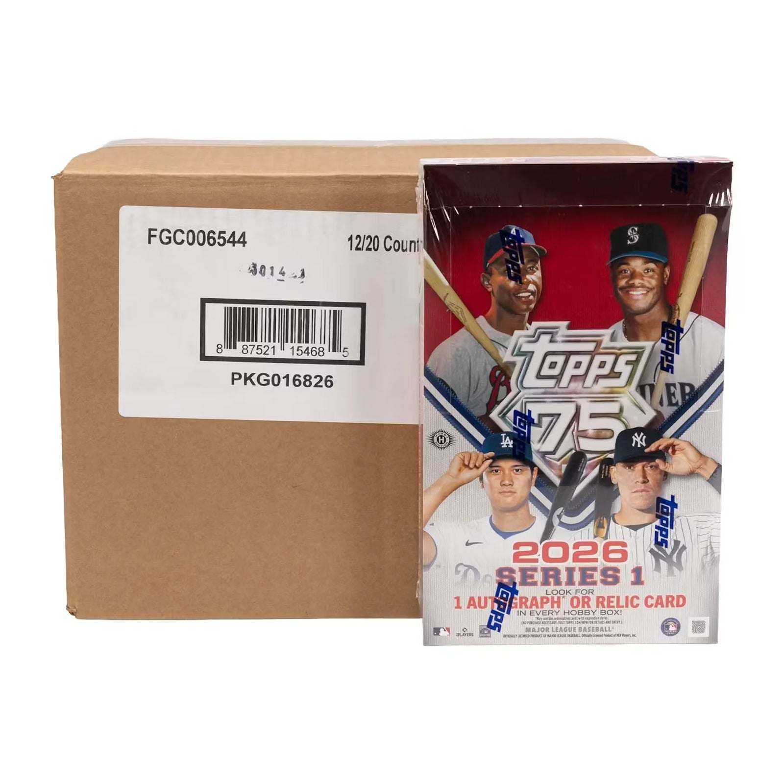 2026 Topps Series 1 Baseball Hobby 12-Box Case | 75th Anniversary (Ships Sealed Only) - D