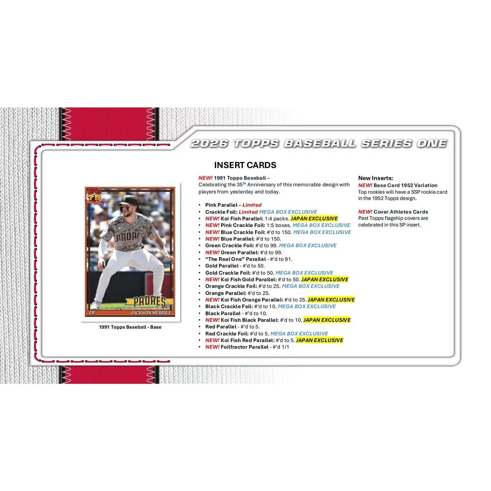 DRAFT - 2026 Topps Series 1 Baseball Blaster 40-Box Case