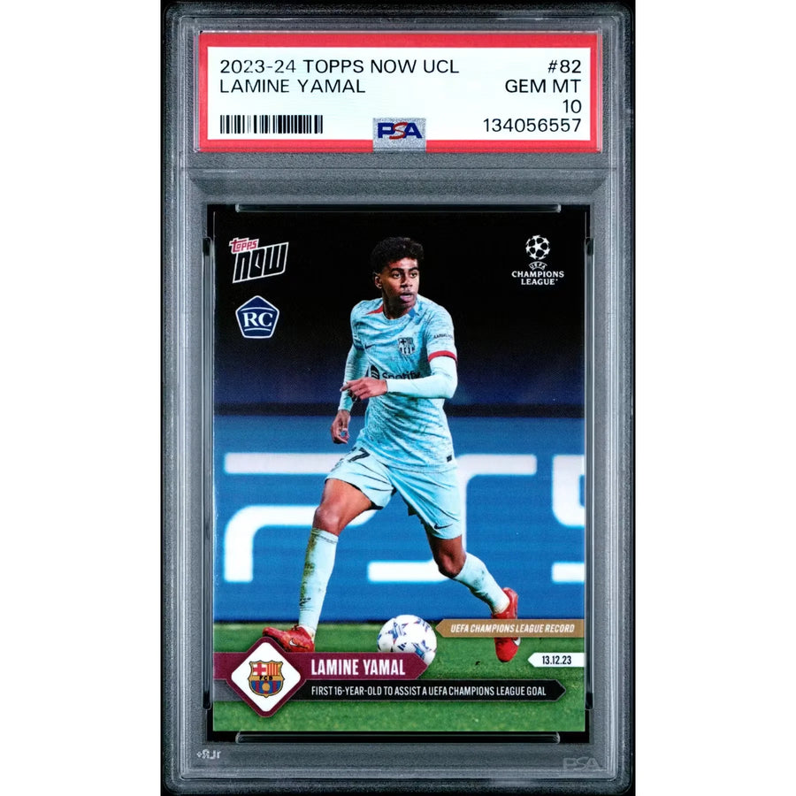Lamine Yamal 2023 Topps Now UCL #82 | PSA 10