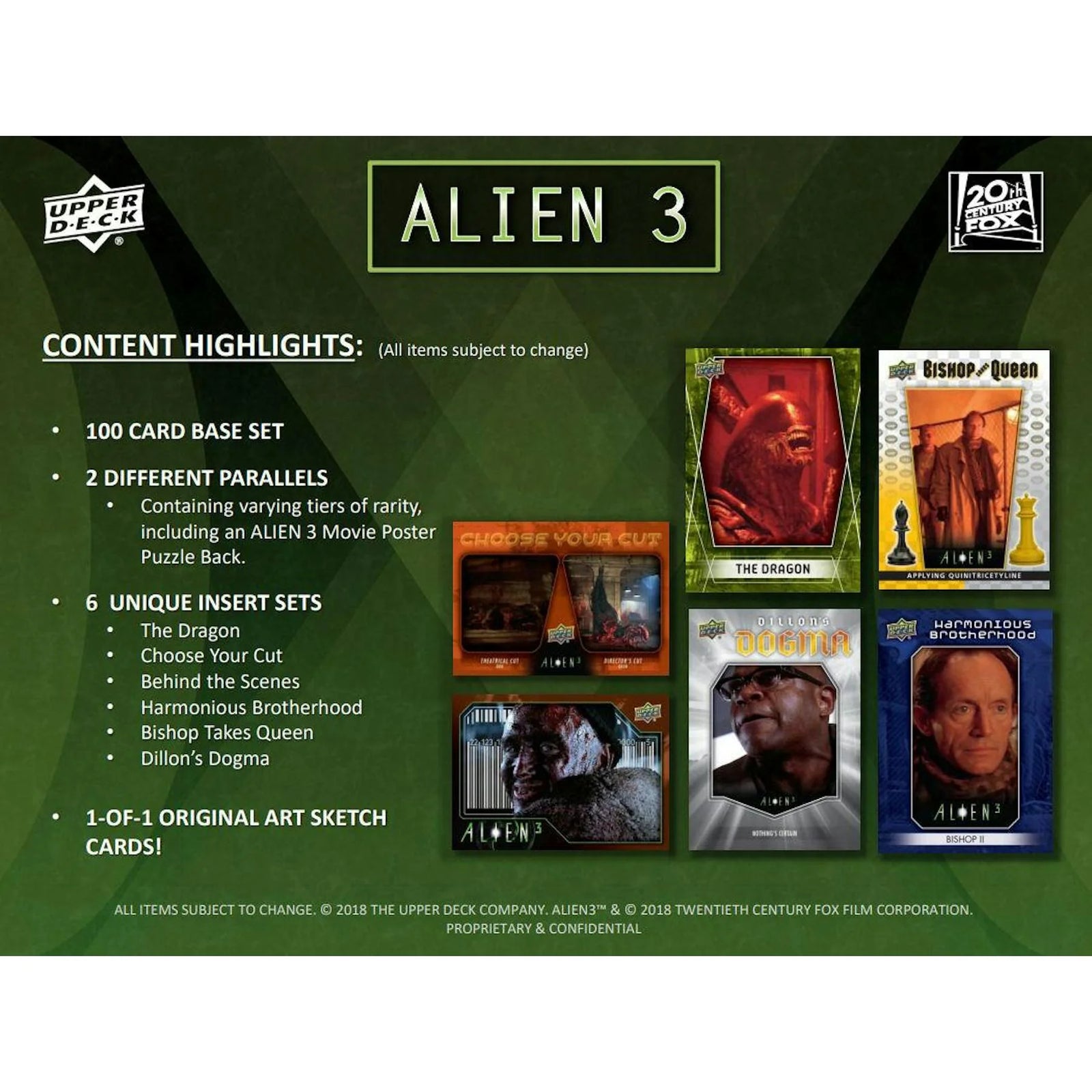 DRAFT - Upper Deck Alien 3 Trading Cards Hobby Box