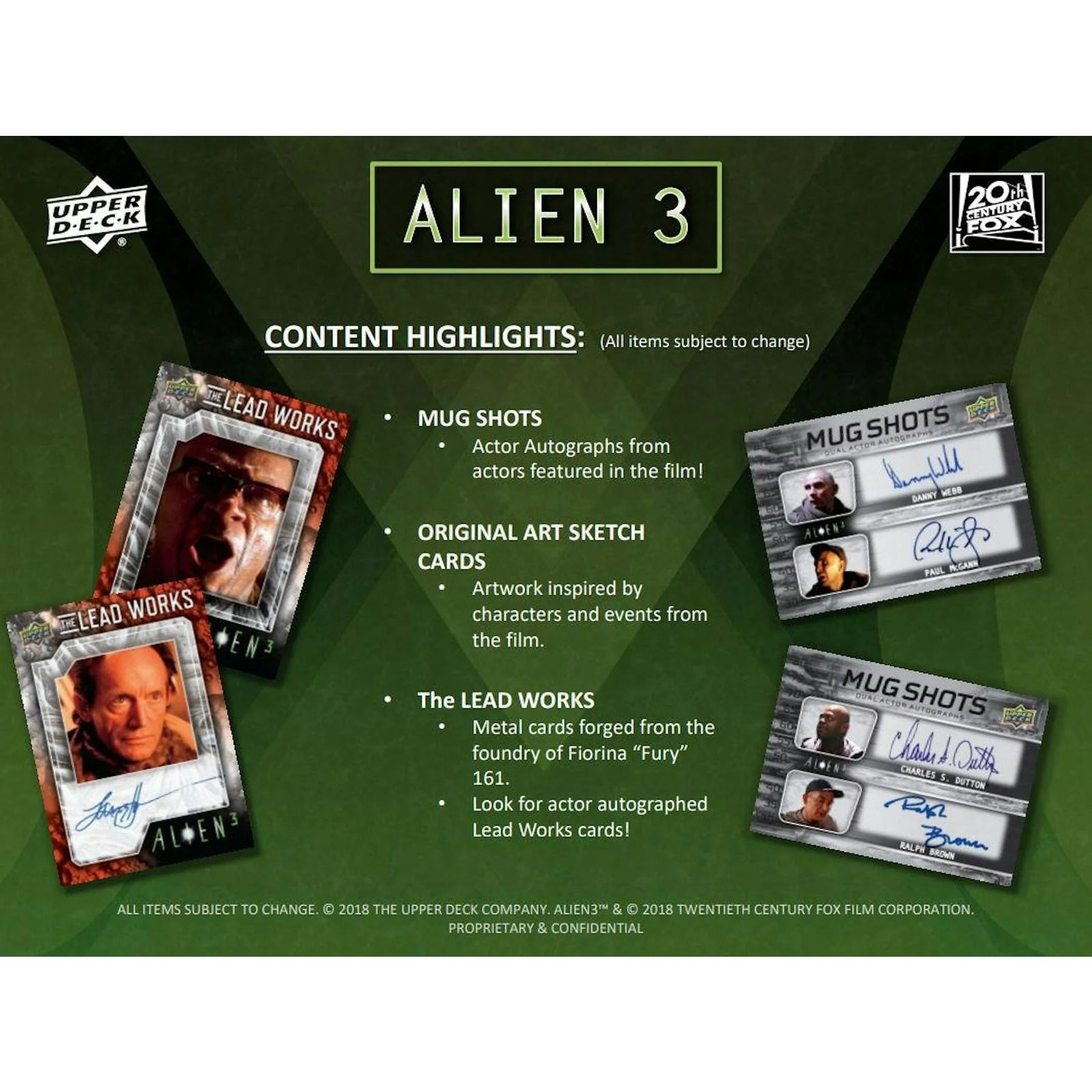 DRAFT - Upper Deck Alien 3 Trading Cards Hobby Box