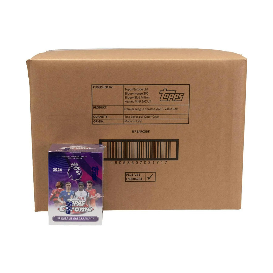 DRAFT - 2026 Topps Chrome Premier League Soccer Blaster 40-Box Case