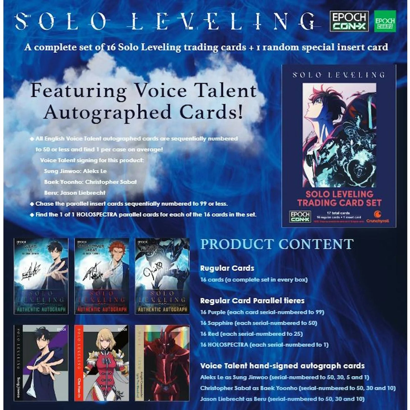DRAFT - 2026 Epoch Con-X Solo Leveling Trading Card 12-Box Case