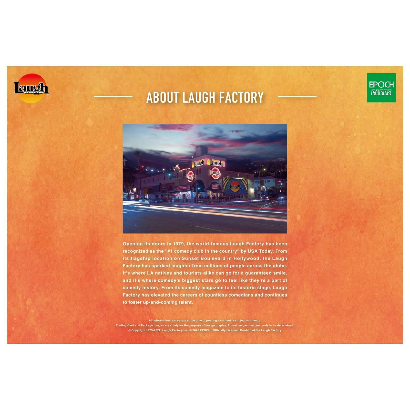 DRAFT - 2026 Epoch Laugh Factory Stand Up Comedian Series 1 Blaster Box