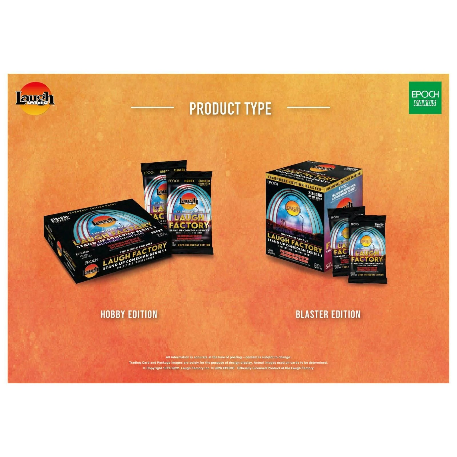 DRAFT - 2026 Epoch Laugh Factory Stand Up Comedian Series 1 Blaster Box