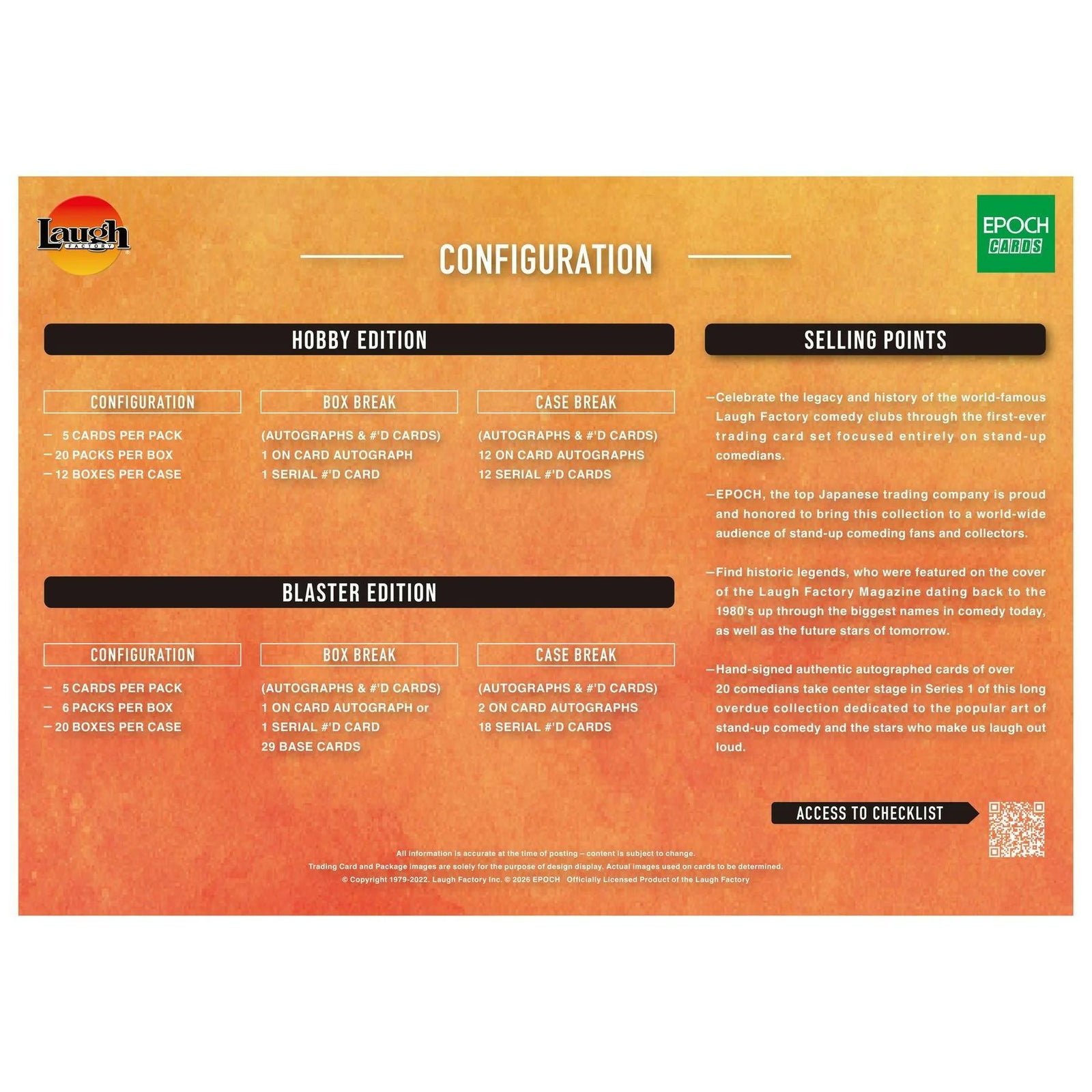 DRAFT - 2026 Epoch Laugh Factory Stand Up Comedian Series 1 Blaster Box