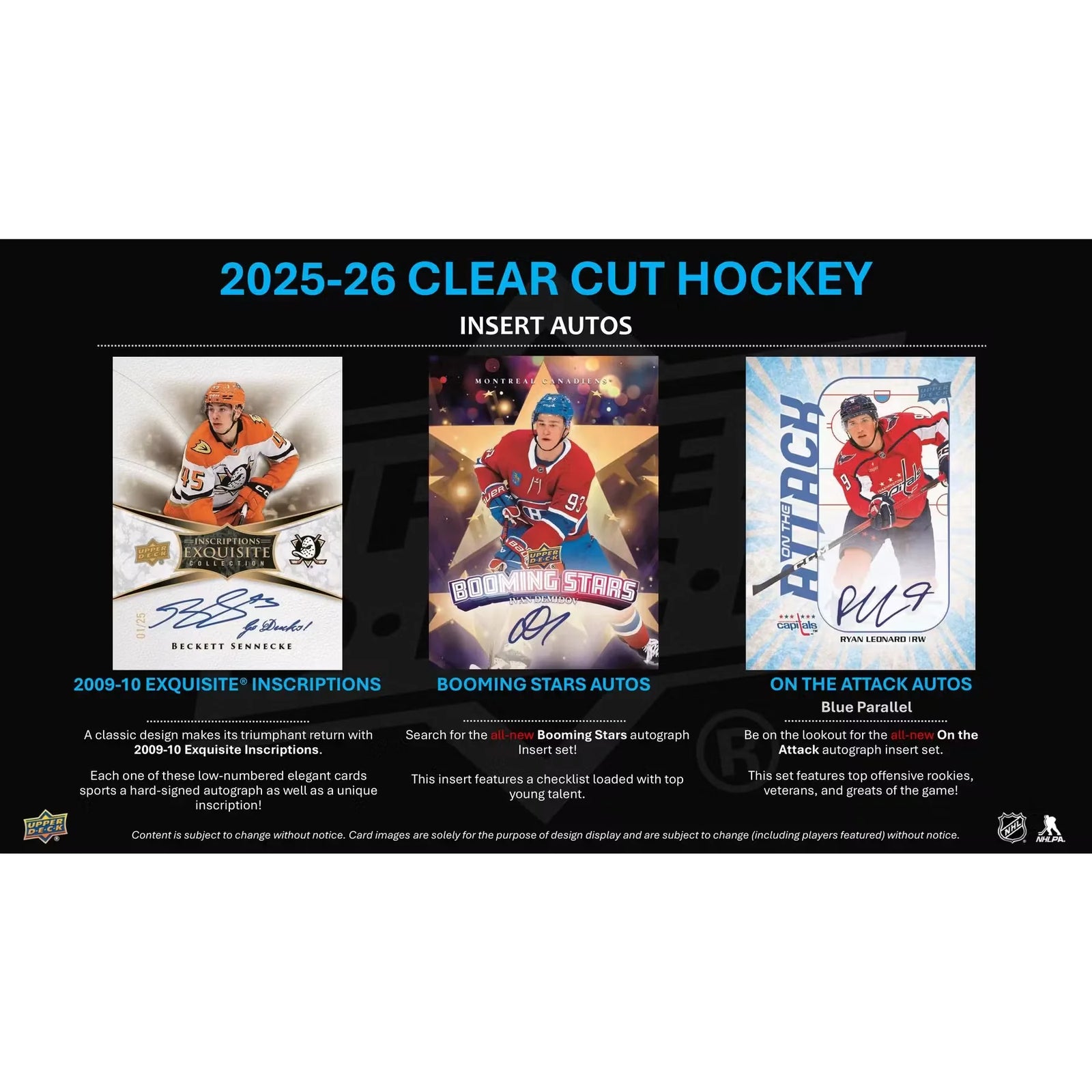 2025-26 Upper Deck Clear Cut Hockey Hobby Box | Presell (Ships Sealed Only)