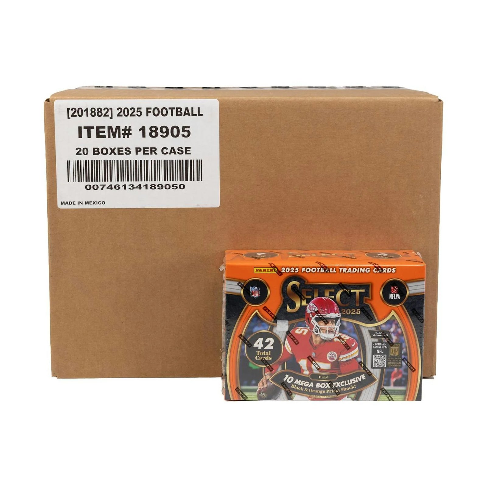 DRAFT - New 2025 Panini Select Football Mega Hobby 20-Box Case