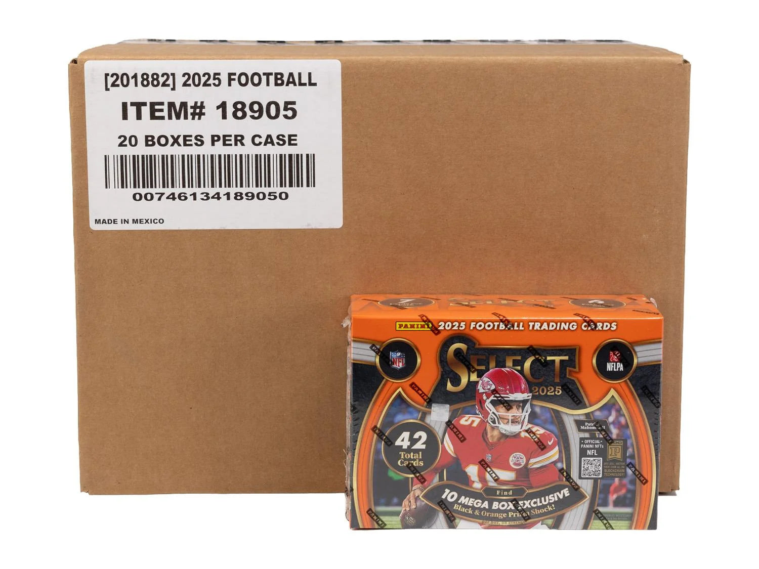 DRAFT - New 2025 Panini Select Football Mega Hobby 20-Box Case
