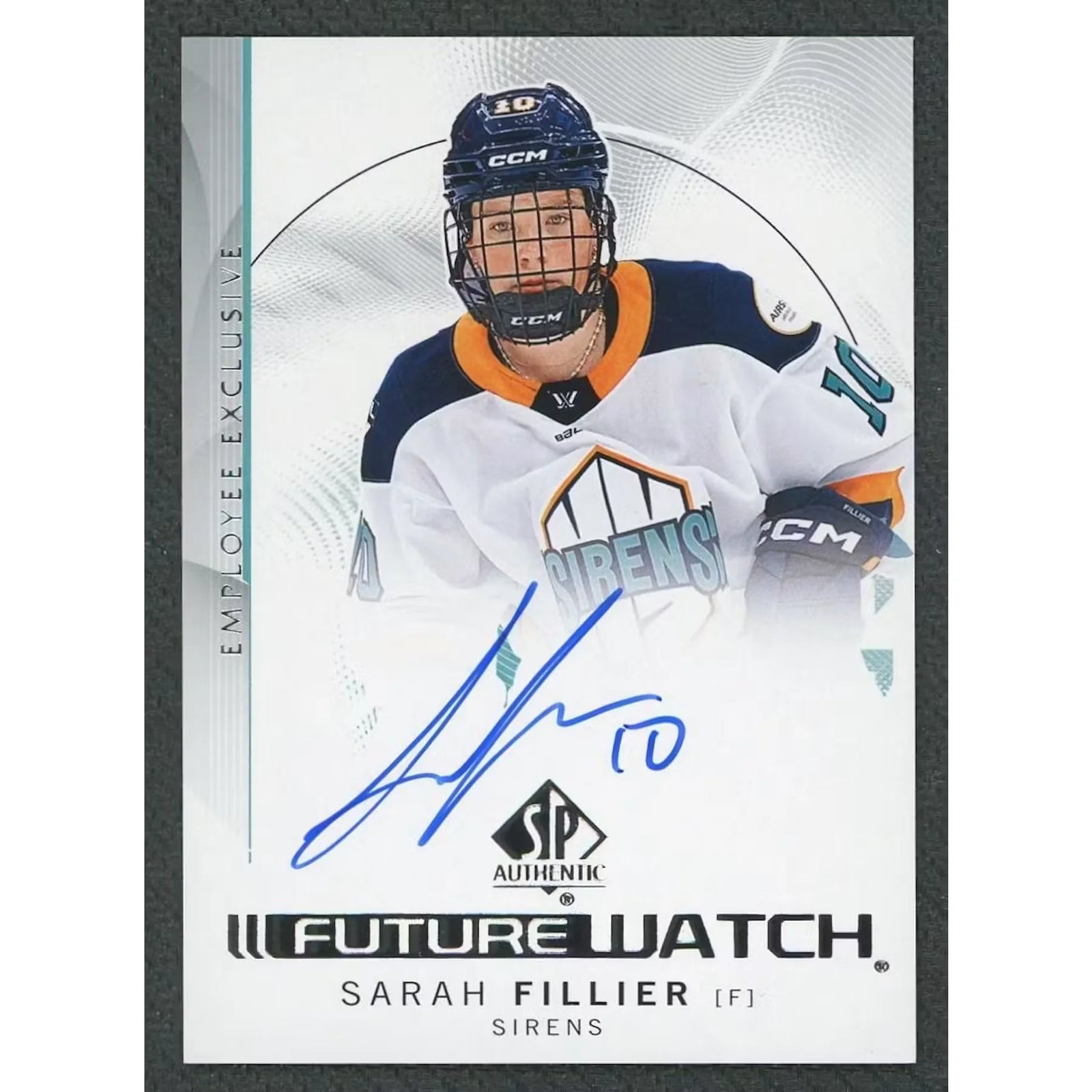 Sarah Fillier Signed 2025 Upper Deck Future Watch Auto | Employee Exclusive