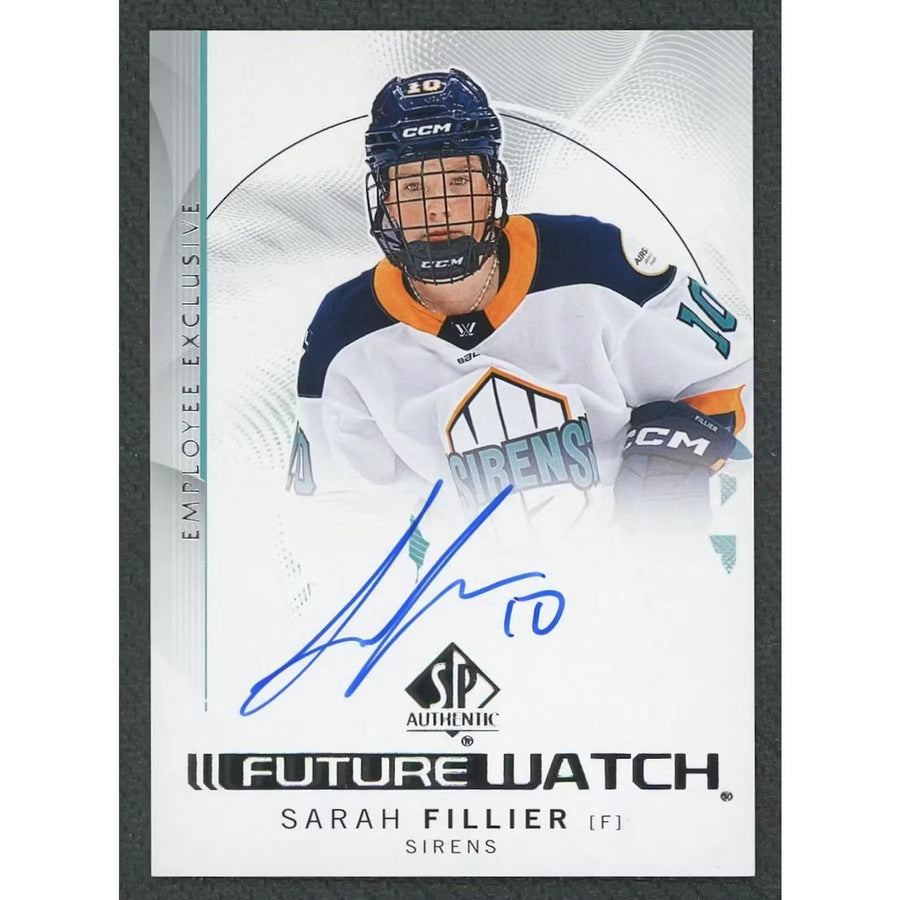 Sarah Fillier Signed 2025 Upper Deck Future Watch Auto | Employee Exclusive