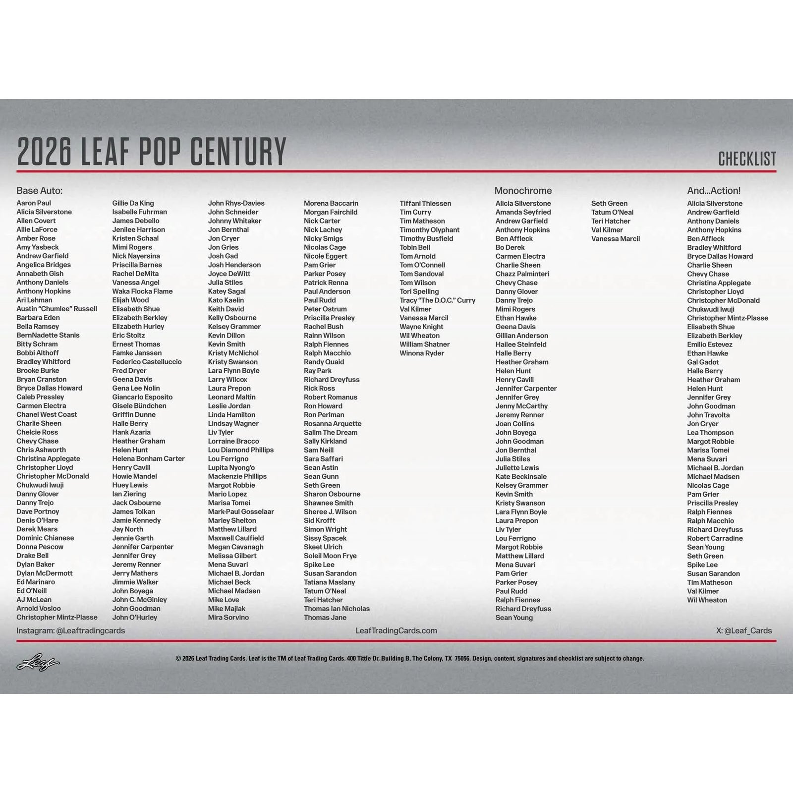 DRAFT - 2026 Leaf Metal Pop Century Hobby 10-Box Case