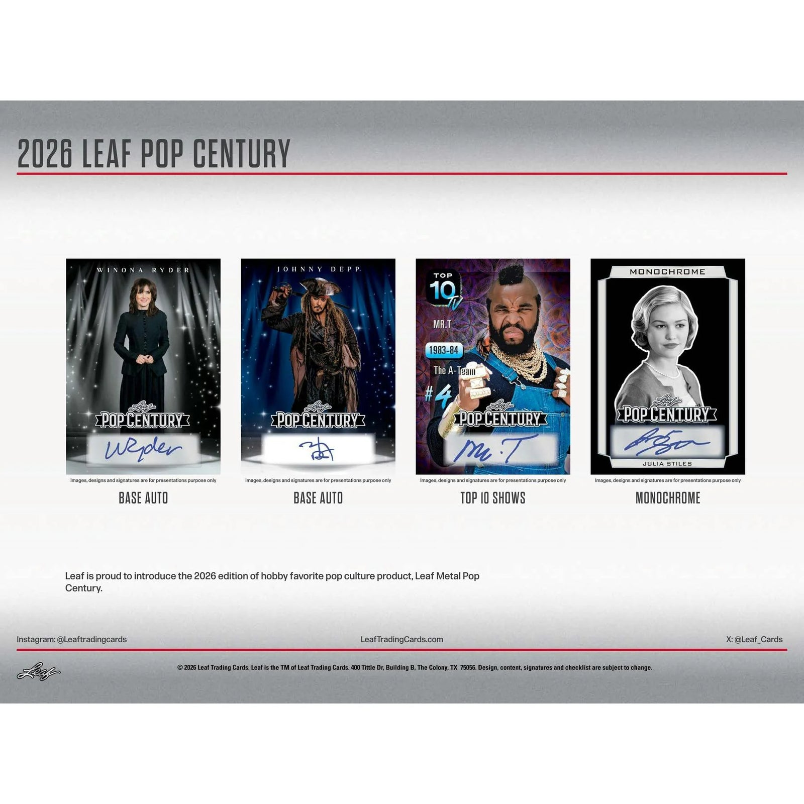 DRAFT - 2026 Leaf Metal Pop Century Hobby 10-Box Case