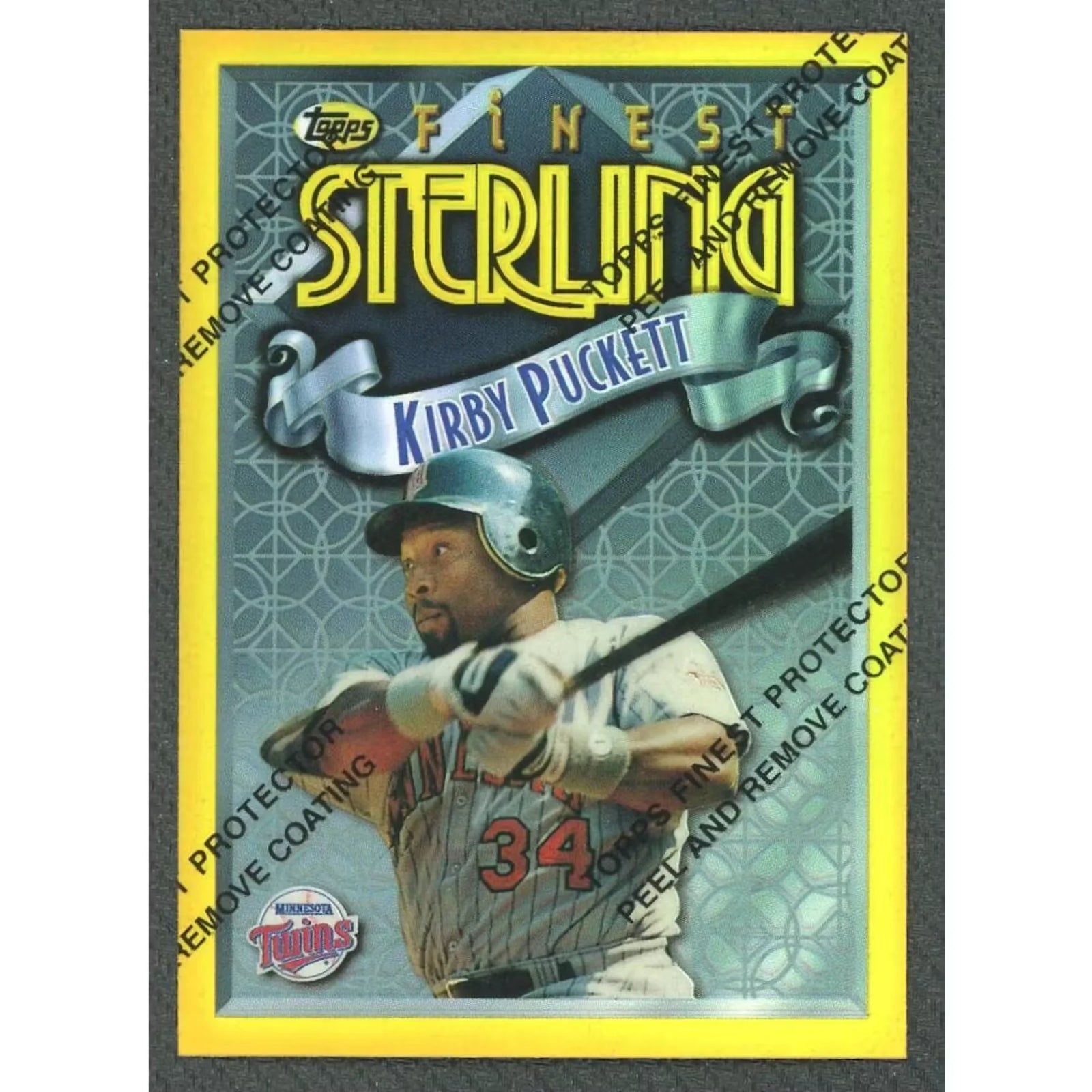 Kirby Puckett 1996 Topps Finest Sterling Gold Refractor #18