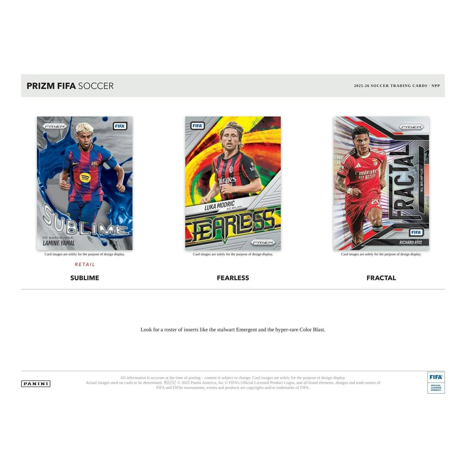 DRAFT - Presell 2025/26 Panini Prizm FIFA Soccer Blaster Box (Presell) Releases May. 27th, 2026