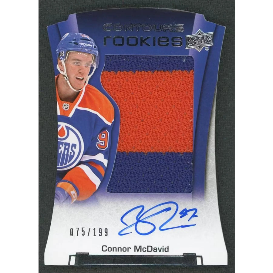 Connor McDavid 2015-16 Upper Deck Contours Rookie Patch Auto |/199