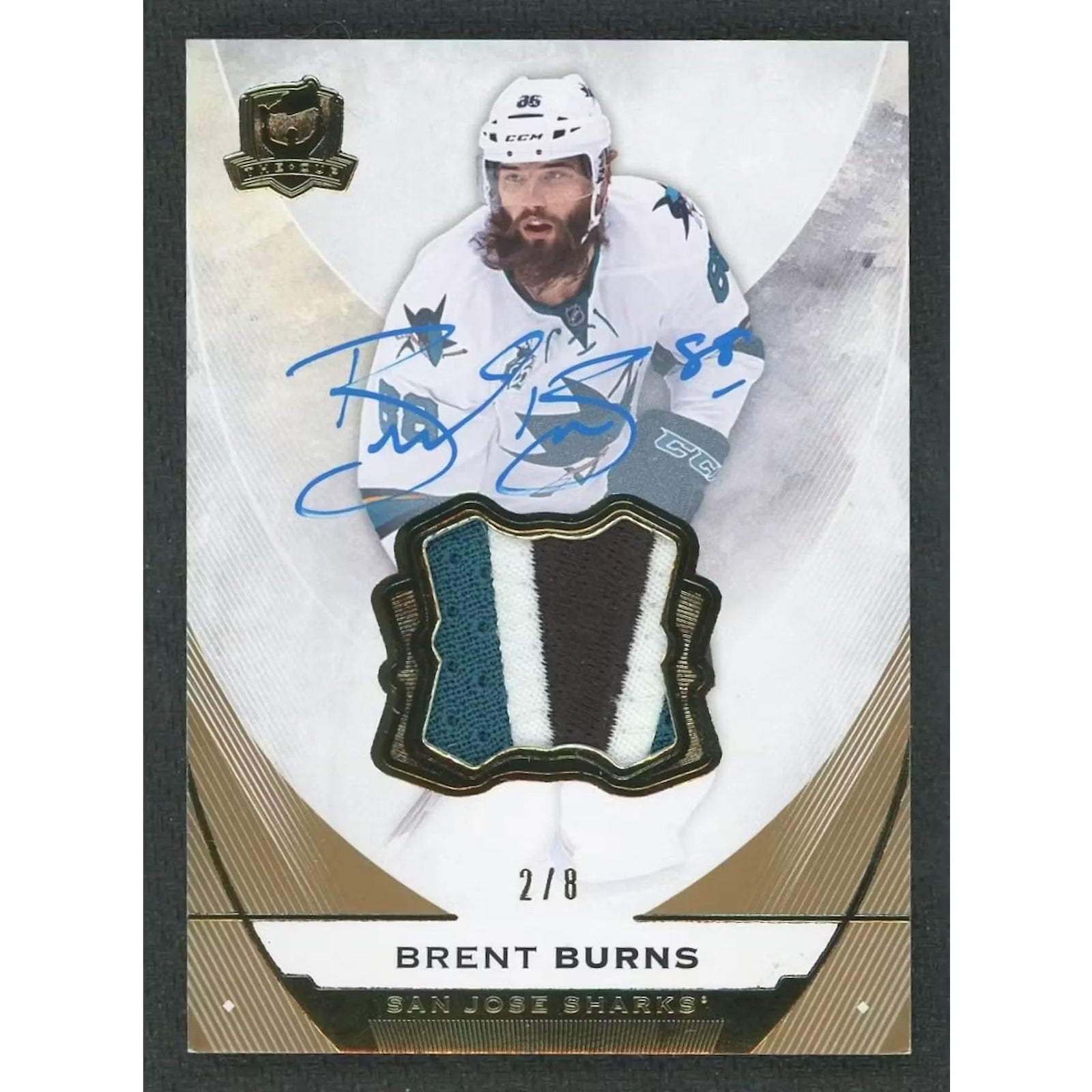 Brent Burns Signed 2015-16 The Cup Gold Patch Auto |/8