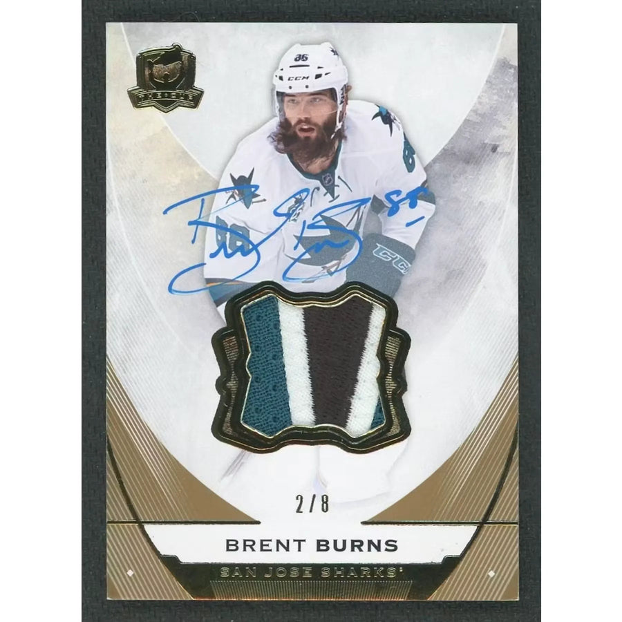 Brent Burns Signed 2015-16 The Cup Gold Patch Auto |/8