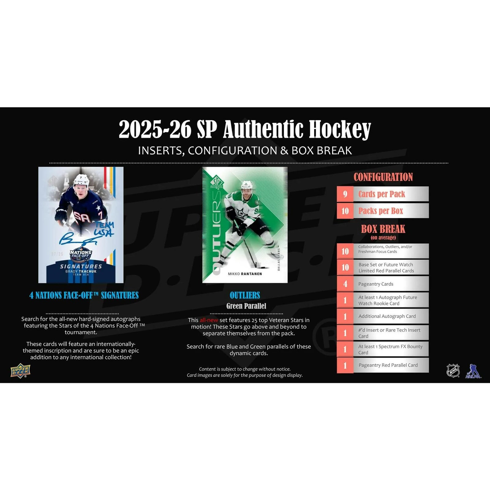 DRAFT - Presell 2025/26 Upper Deck SP Authentic Hockey Hobby Box (Presell) Releases Jun. 26th, 2026