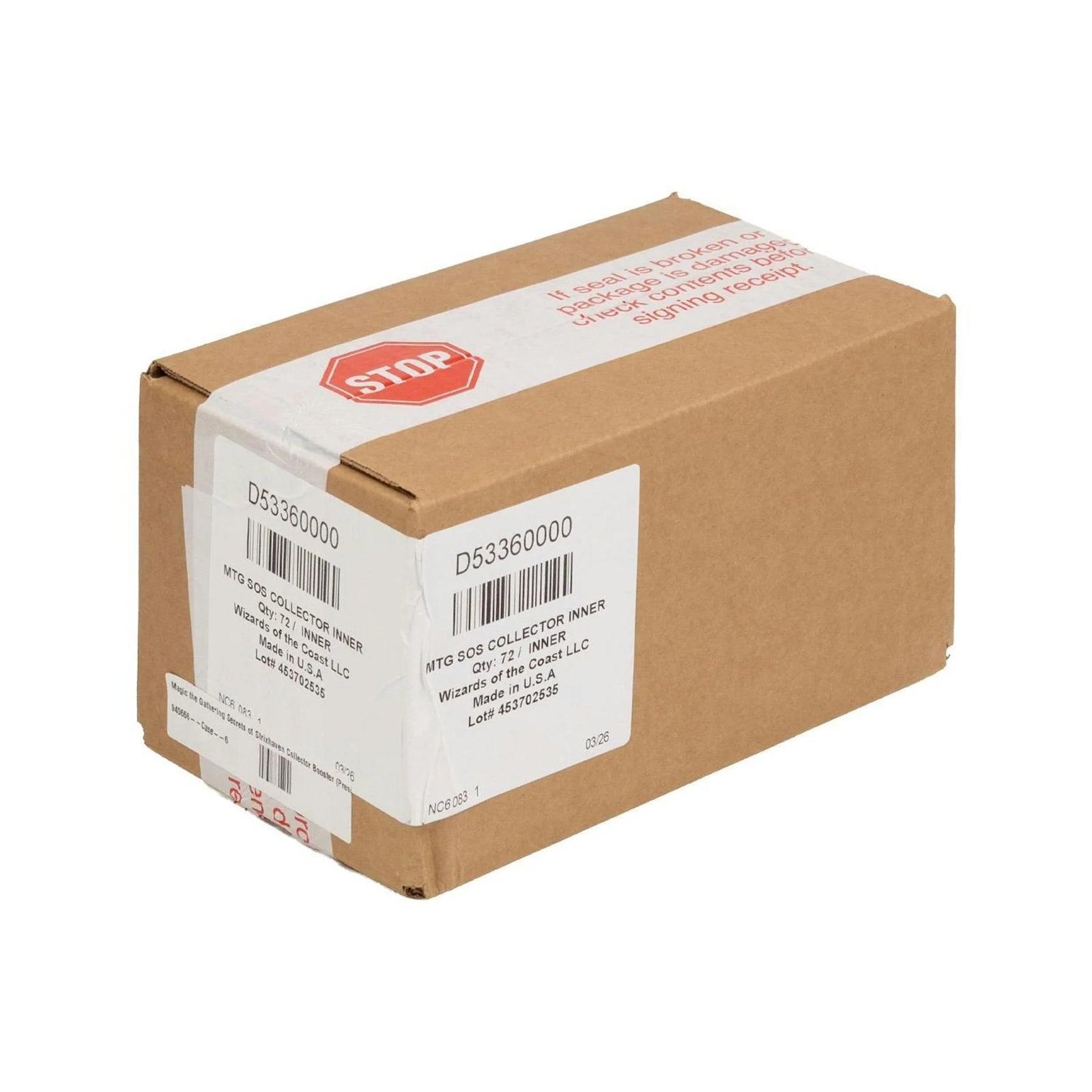 DRAFT - Magic the Gathering Secrets of Strixhaven Collector Booster 6-Box Case