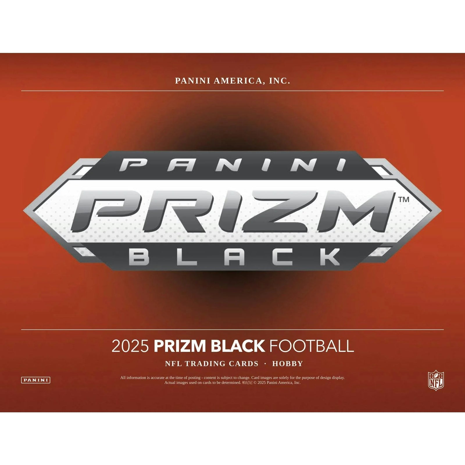 DRAFT - 2025 Panini Prizm Black Football Hobby Box