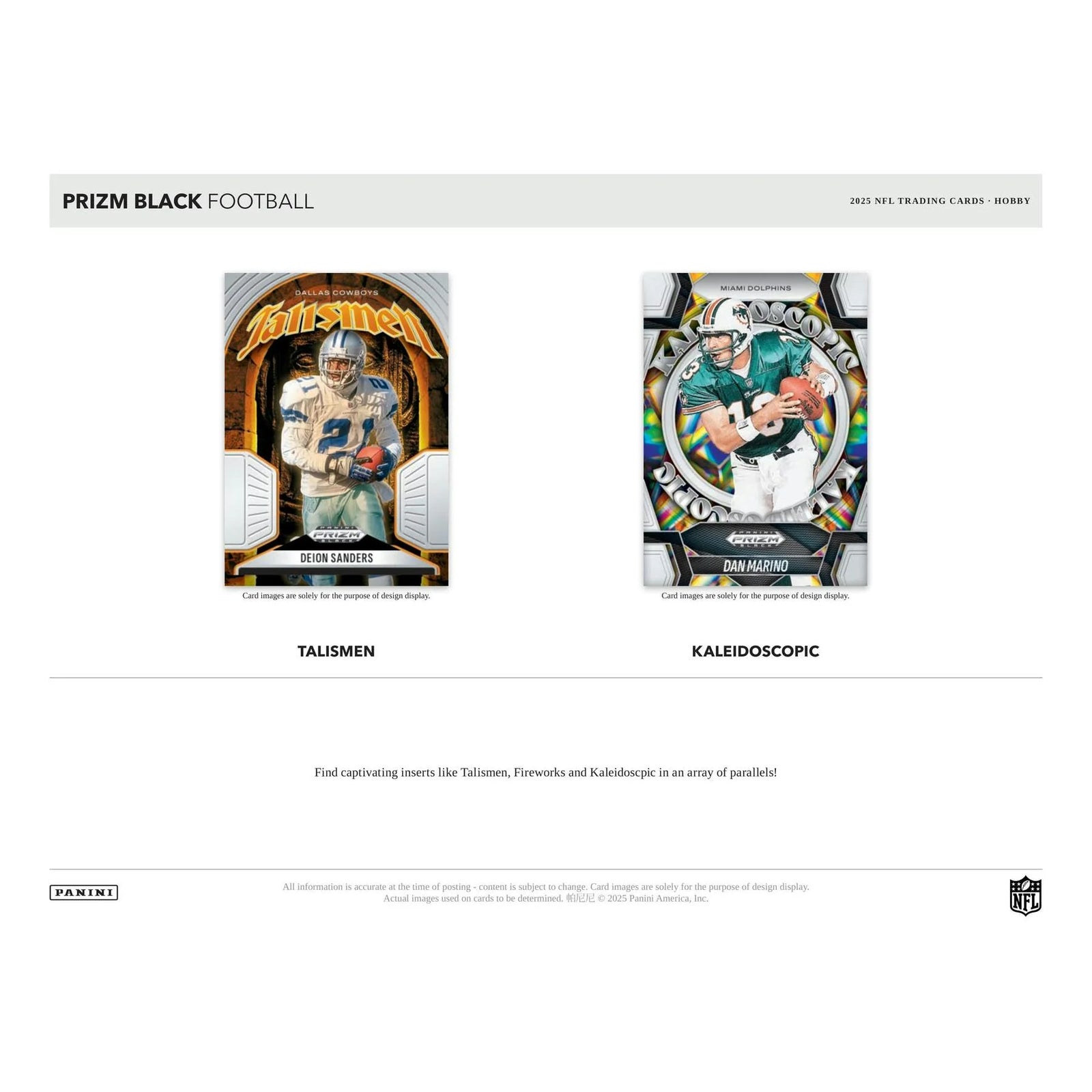 DRAFT - 2025 Panini Prizm Black Football Hobby Box